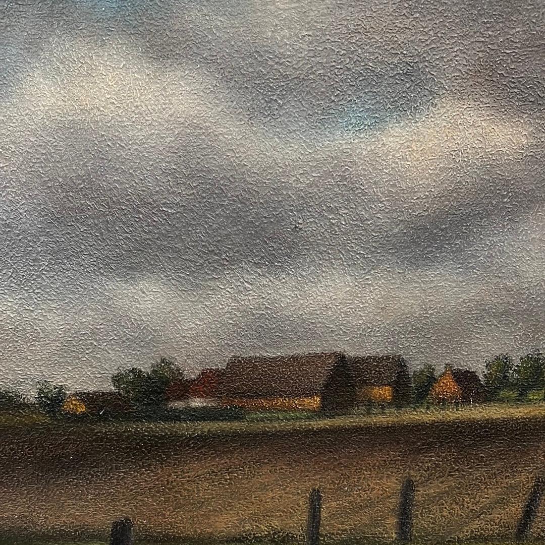 Painting of Field Scene - The White Barn Antiques