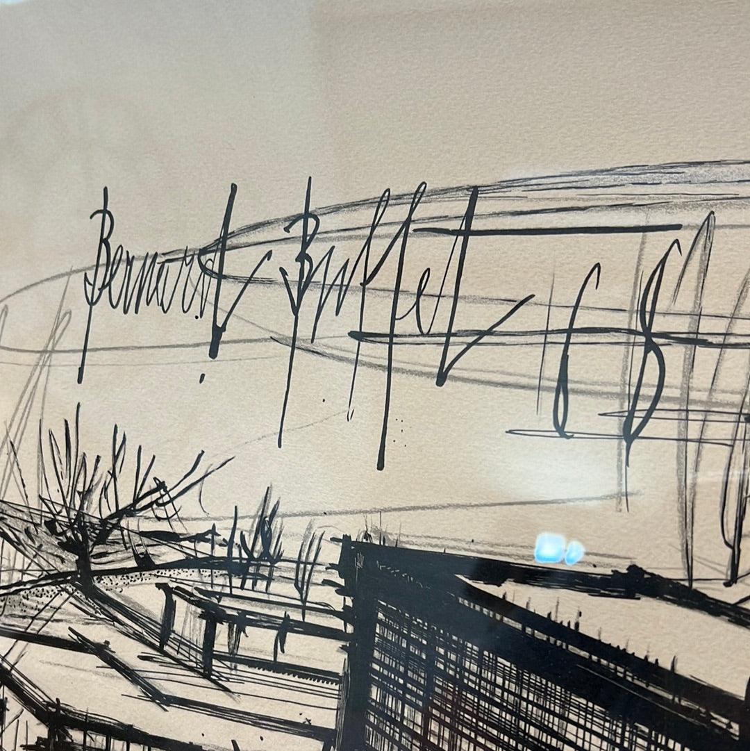 French Lithograph - Bernard Buffet c.1960 - The White Barn Antiques