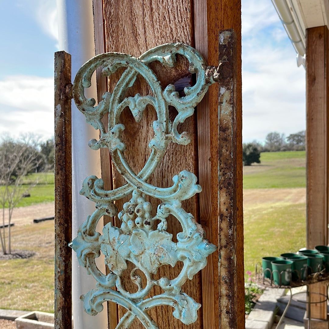 Turquoise Fretwork / Iron - The White Barn Antiques