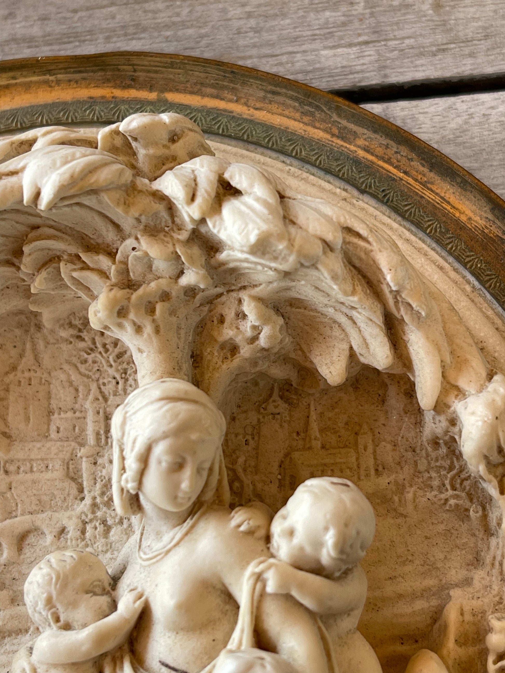 Antique Carved Meerschaum Pierre Alexander Schoenewerk Religious Plaque 19 Century - The White Barn Antiques