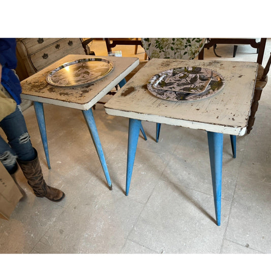 1950s Original French Tolix Table - The White Barn Antiques