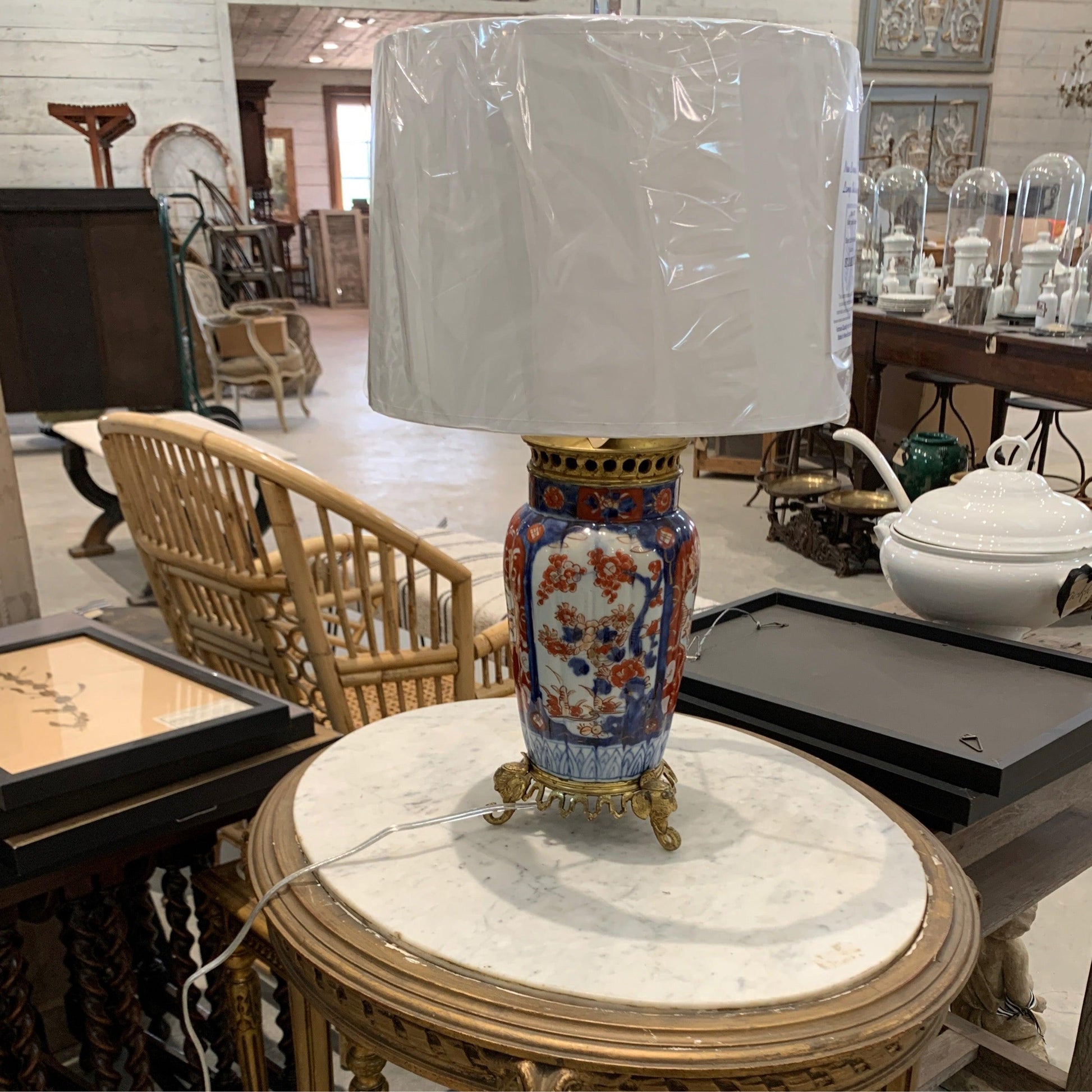 Imari Lamp - The White Barn Antiques