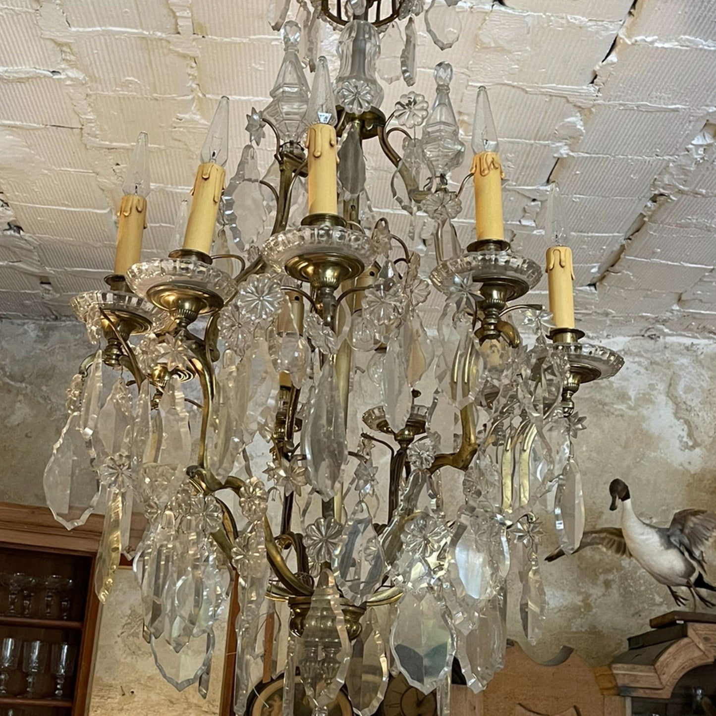 Baccarat Crystal Chandelier - The White Barn Antiques