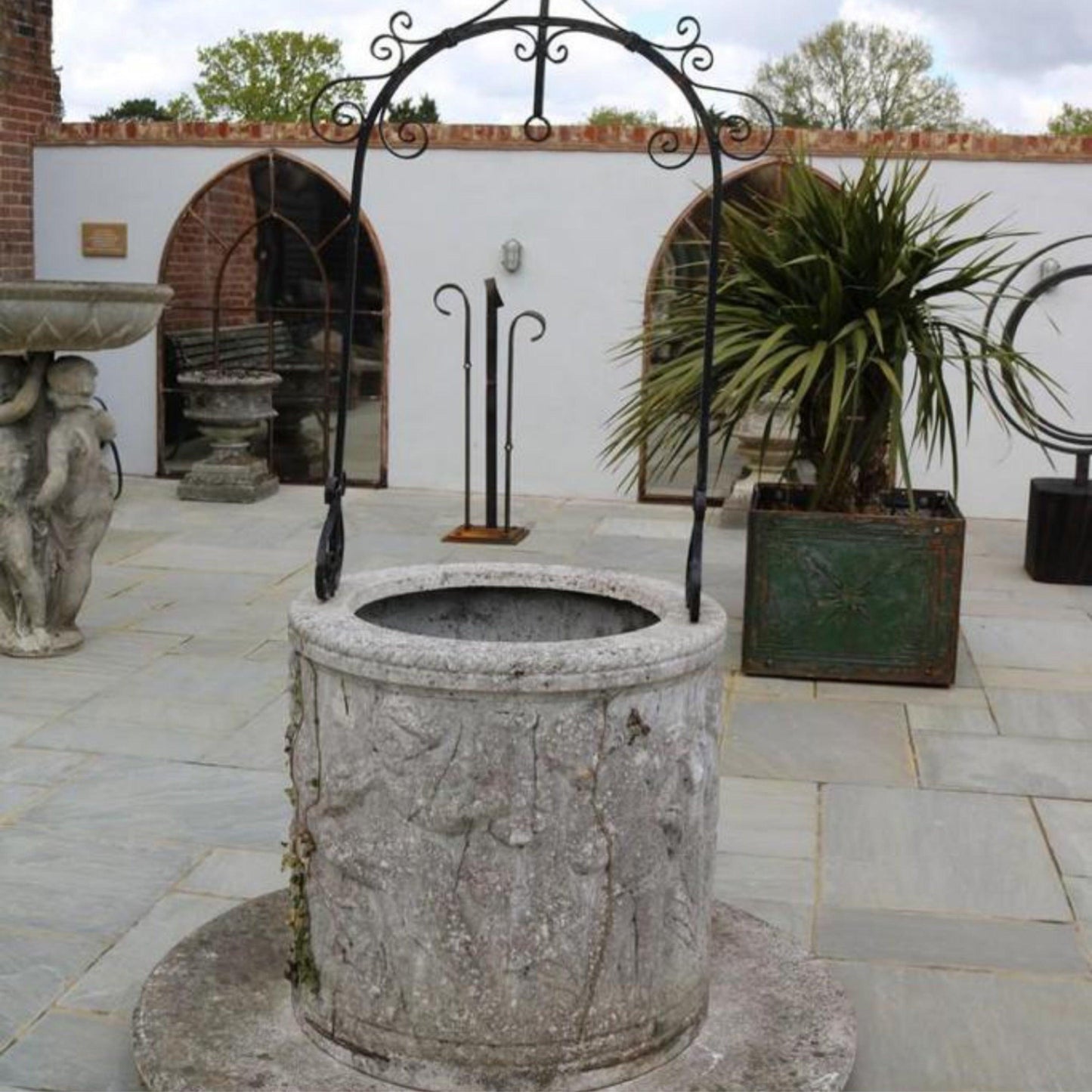 Marble di Latte Well Head - The White Barn Antiques