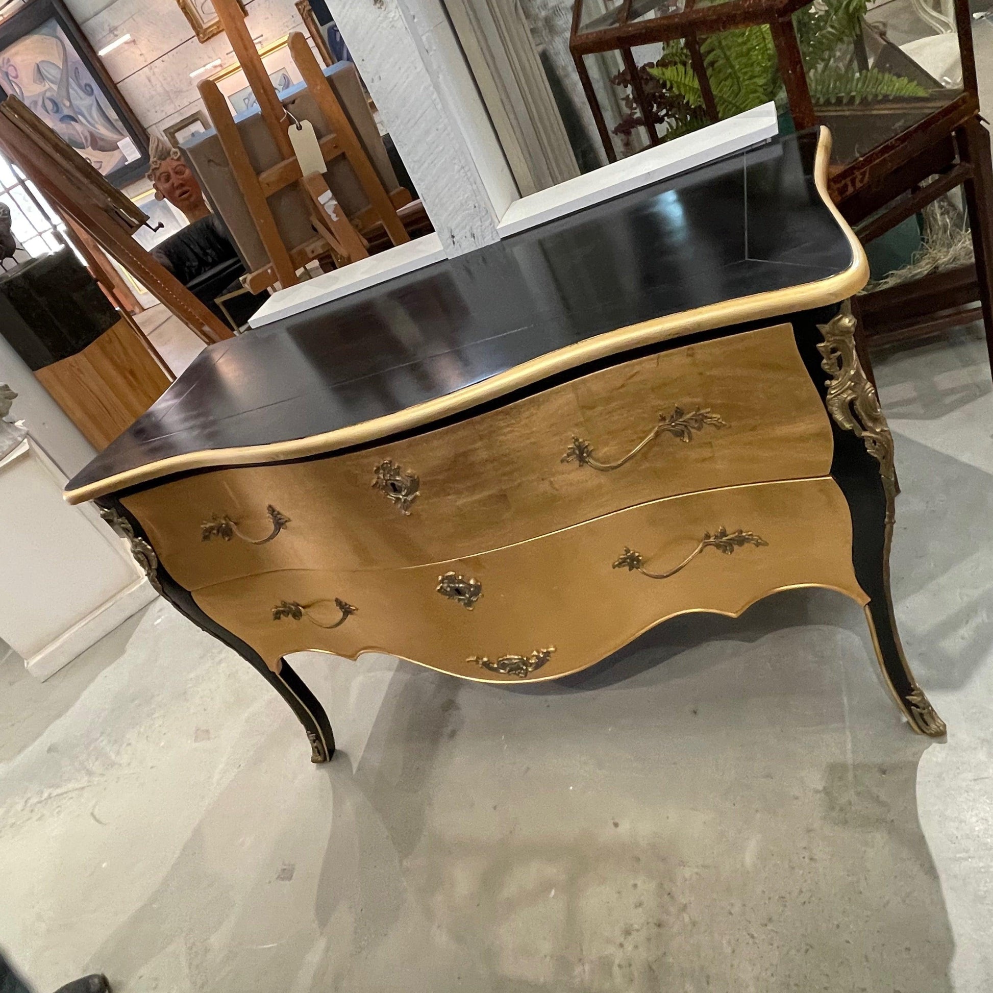 Gold French Heritage Bombay Chest - The White Barn Antiques