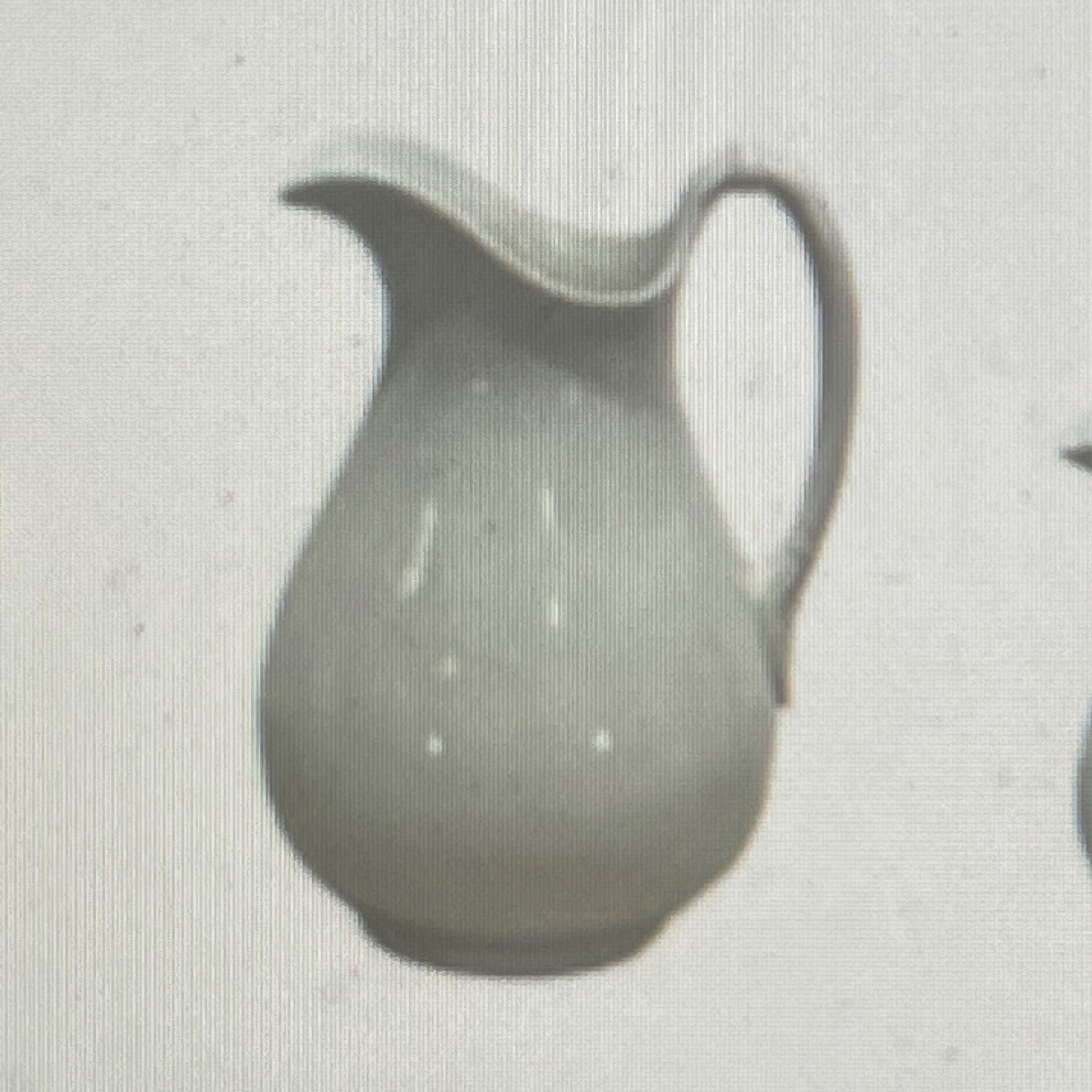 Pitcher Ironstone with Handle White - The White Barn Antiques