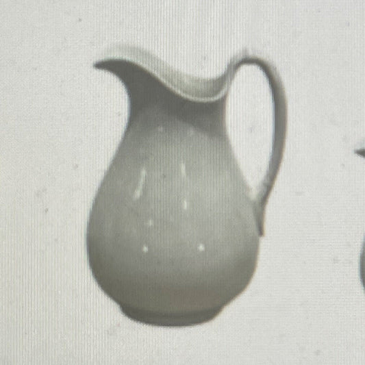 Pitcher Ironstone with Handle White - The White Barn Antiques